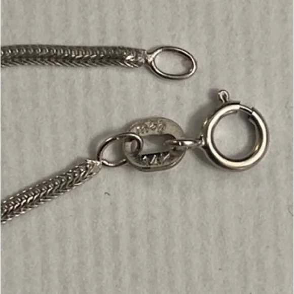 Elegant 14k White Gold Necklace with Sapphires and Diamonds - Picture 6 of 8